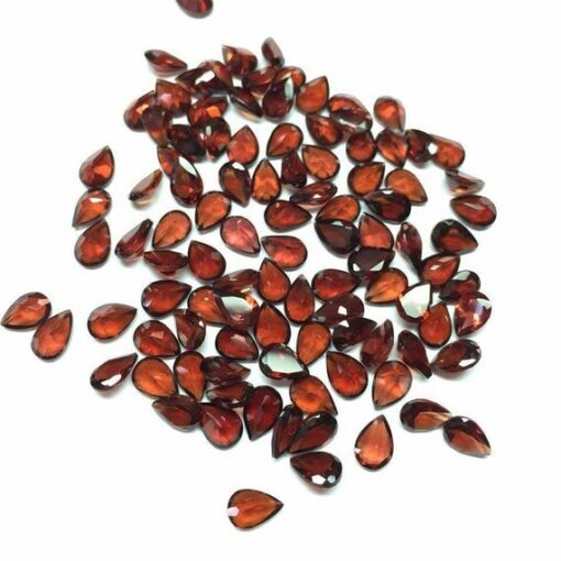 8x6mm Natural Red Garnet Faceted Pear Cut Gemstone