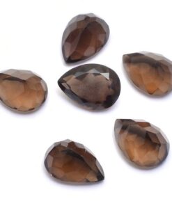 8x6mm Natural Smoky Quartz Faceted Pear Cut Gemstone