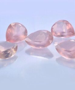 8x6mm Natural Rose Quartz Faceted Pear Cut Gemstone