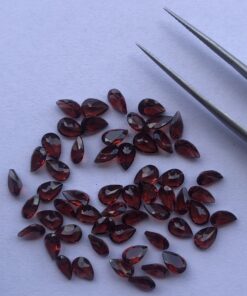 5x7mm Natural Red Garnet Pear Cut Gemstone