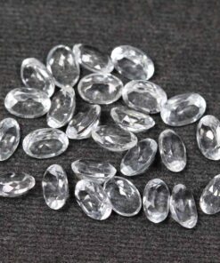 5x7mm Natural White Topaz Faceted Oval Cut Gemstone