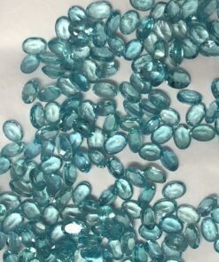 5x7mm Natural Blue Apatite Faceted Oval Cut Gemstone