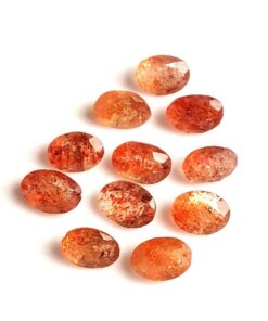 5x7mm Natural Sunstone Oval Faceted Cut Gemstone