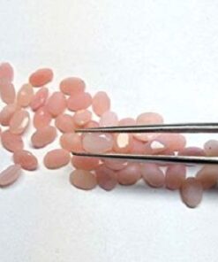 5x7mm Natural Pink Opal Faceted Oval Cut Gemstone