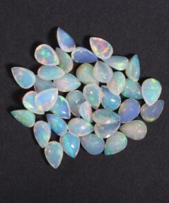 5x7mm Natural Ethiopian Opal Faceted Pear Cut Gemstone