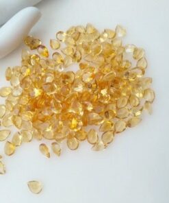 5x7mm Natural Citrine Faceted Pear Cut Gemstone