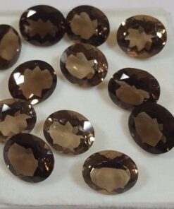 9x7mm Natural Smoky Quartz Faceted Oval Cut Gemstone