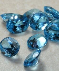 9x7mm Natural Swiss Blue Topaz Faceted Oval Cut Gemstone
