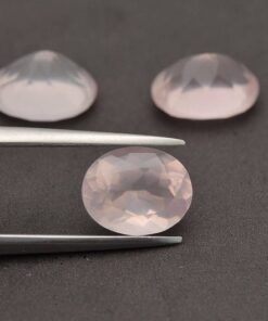 9x7mm Natural Rose Quartz Faceted Oval Cut Gemstone