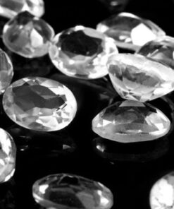 9x7mm Natural Crystal Quartz Faceted Oval Cut Gemstone