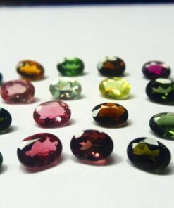 9x7mm Natural Multi Tourmaline Faceted Oval Cut Gemstone