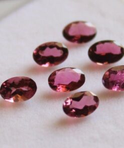9x7mm Natural Pink Tourmaline Faceted Oval Cut Gemstone