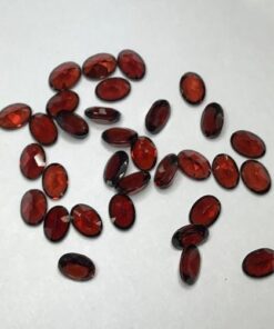 9x7mm red garnet oval cut