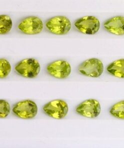 9x7mm Natural Peridot Faceted Pear Cut Gemstone