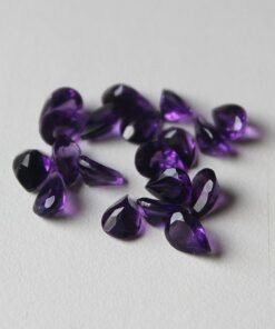 9x7mm Natural African Amethyst Faceted Pear Cut Gemstone