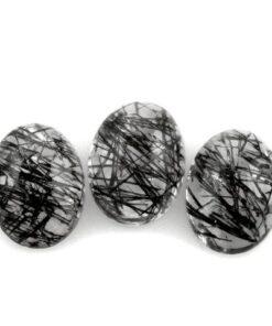 10x8mm Natural Black Rutile Faceted Oval Cut Gemstone