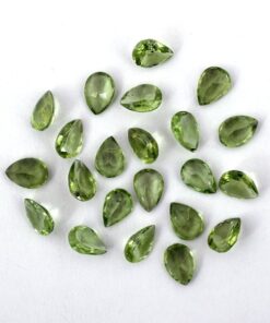 10x8mm Natural Peridot Faceted Pear Cut Gemstone