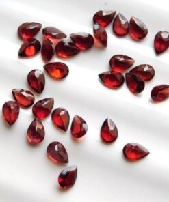 10x8mm Natural Red Garnet Faceted Pear Cut Gemstone