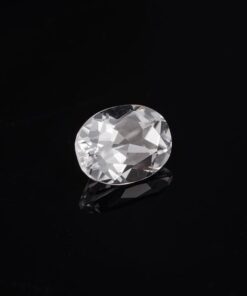 10x8mm Natural White Topaz Faceted Oval Cut Gemstone