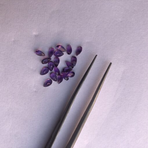 3x5mm Natural African Amethyst Faceted Pear Cut Gemstone