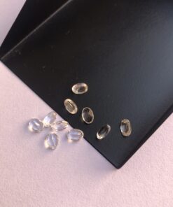 3x5mm Natural Crystal Quartz Faceted Oval Cut Gemstone