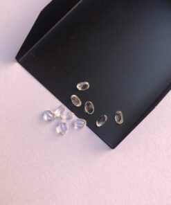 3x4mm Natural Crystal Quartz Faceted Oval Cut Gemstone