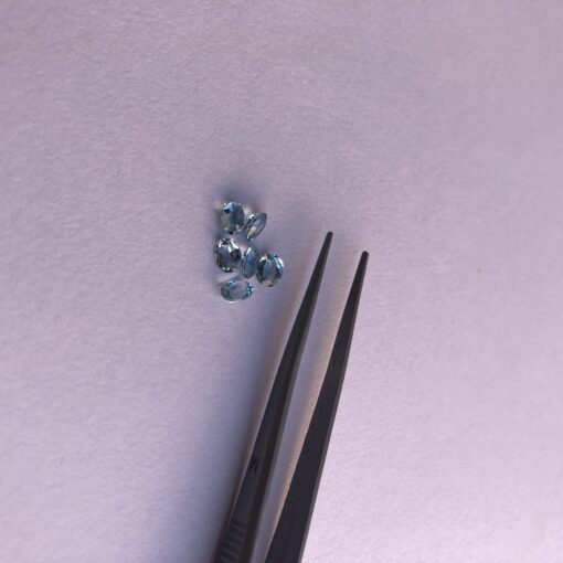 3x5mm Natural Swiss Blue Topaz Faceted Oval Cut Gemstone