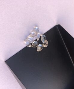 4x5mm Natural Crystal Quartz Faceted Pear Cut Gemstone