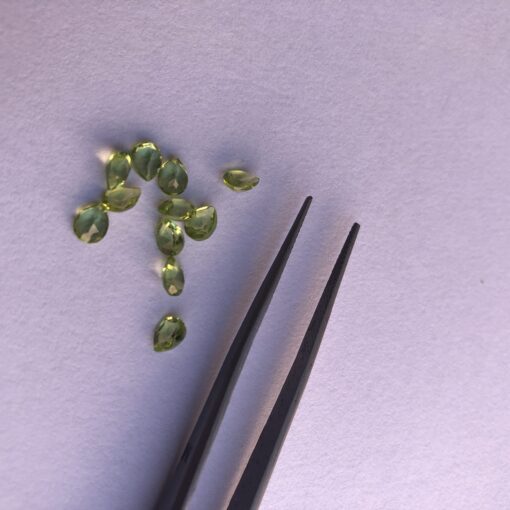 4x6mm Natural Peridot Faceted Pear Cut Gemstone