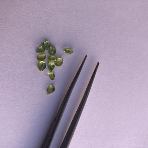 4x5mm Natural Peridot Faceted Pear Cut Gemstone