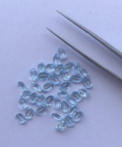 8x6mm Natural Sky Blue Topaz Oval Cut Gemstone