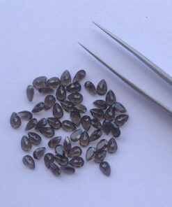 4x5mm Natural Smoky Quartz Pear Cut Gemstone