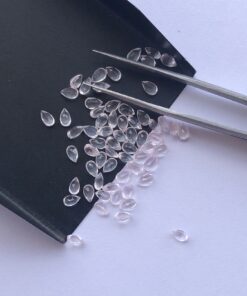 4x5mm Natural Rose Quartz Pear Cut Gemstone