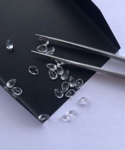 5x7mm Natural White Topaz Pear Cut Gemstone
