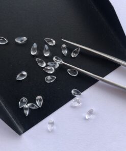 4x6mm Natural White Topaz Pear Cut Gemstone