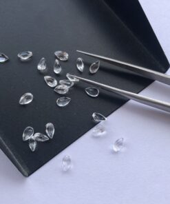 4x6mm Natural White Topaz Pear Cut Gemstone