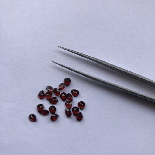 3x4mm Natural Red Garnet Faceted Pear Cut Gemstone