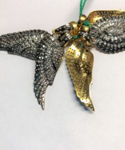 wings pave diamond pendant