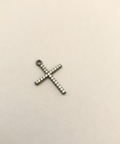 white topaz cross pendant