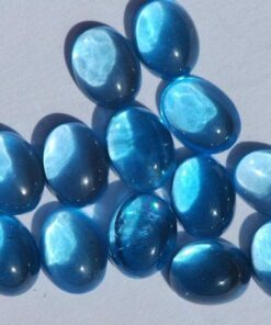 12x10mm Natural Swiss Blue Topaz Smooth Oval Cabochon