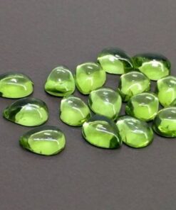 12x10mm Natural Peridot Smooth Pear Cabochon