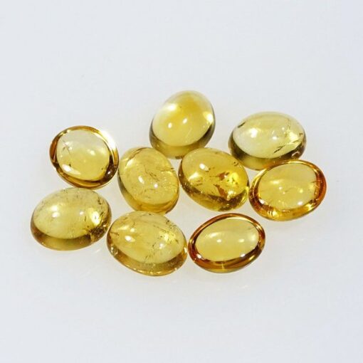 12x10mm Natural Citrine Smooth Oval Cabochon