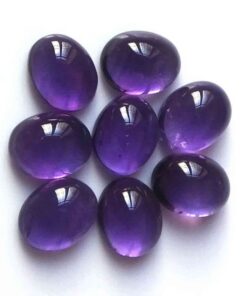 12x10mm Natural Amethyst Smooth Oval Cabochon