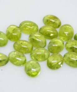 14x10mm Natural Peridot Smooth Oval Cabochon