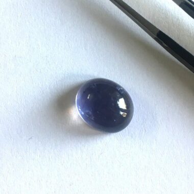 14x10mm Natural Iolite Smooth Oval Cabochon
