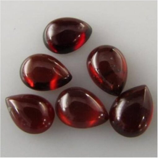 14x10mm Natural Red Garnet Smooth Pear Cabochon