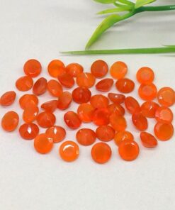 2.5mm Natural Carnelian Faceted Round Gemstone