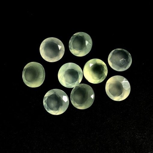 2.25mm Natural Prehnite Faceted Round Gemstone