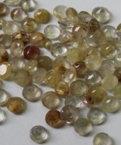 2.5mm Natural Golden Rutile Faceted Round Gemstone