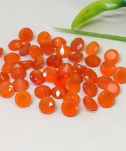 3.5mm Natural Carnelian Faceted Round Gemstone